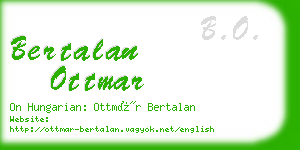 bertalan ottmar business card